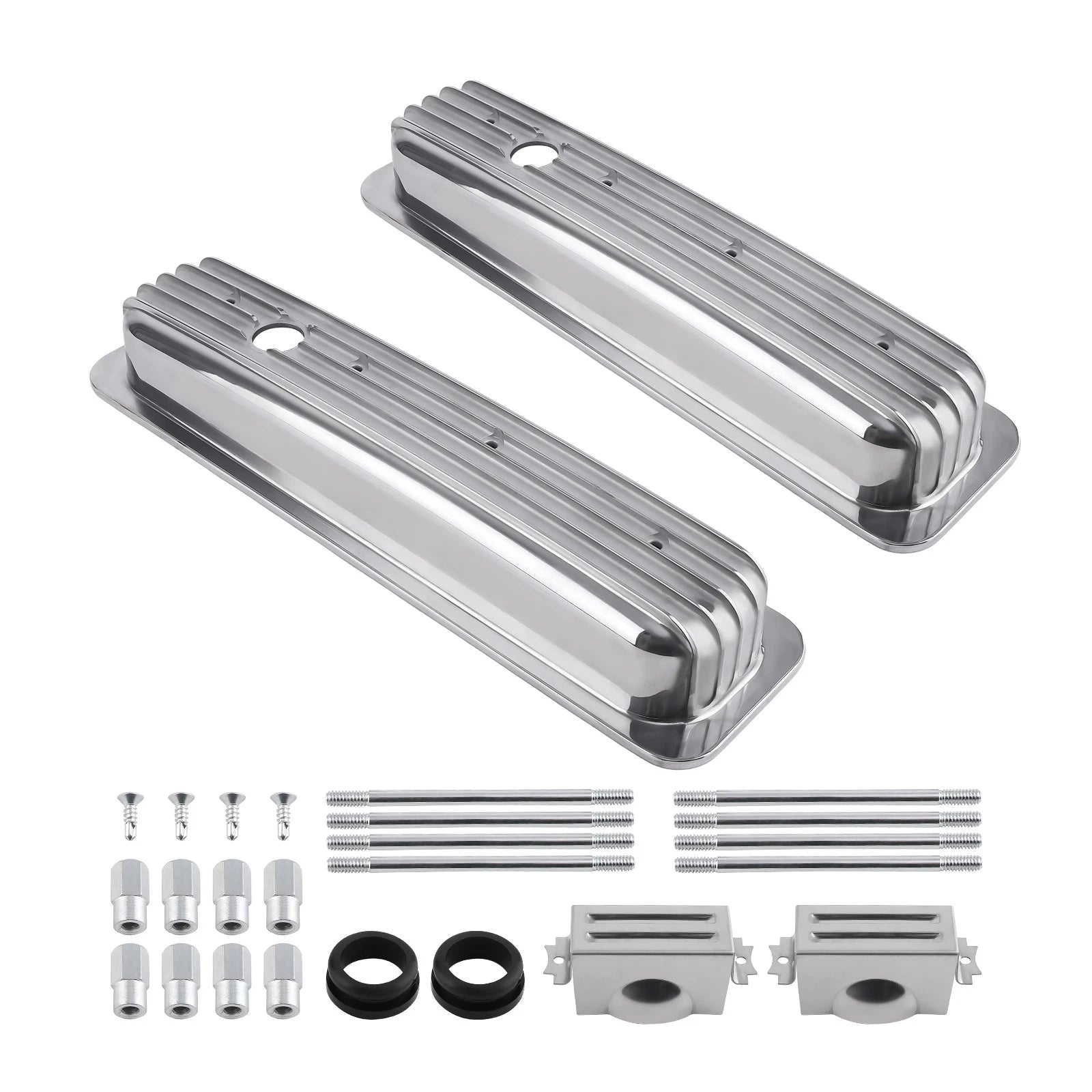 Aluminum Valve Covers for Small Block Chevy SBC 283 327 (1960–1986)