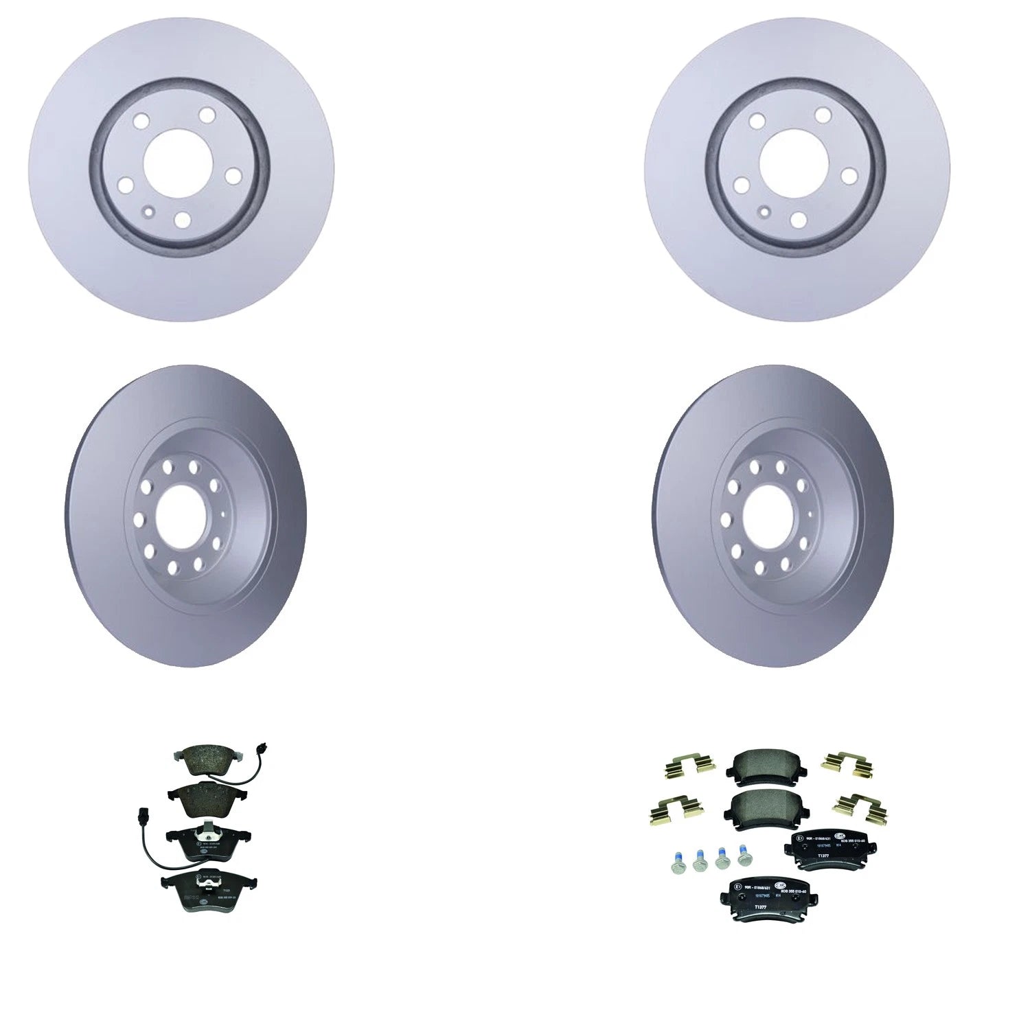Hella Disc Brake Pad Kit & Rotors for Audi A6 A6 Quattro (2006)