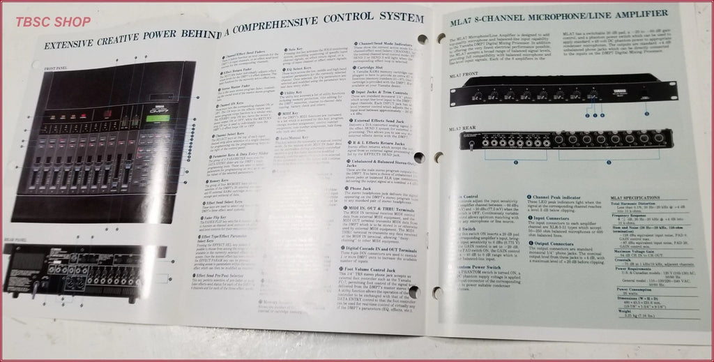 Yamaha DMP7 Digital Mixing Processor Brochure