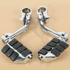 Chrome Long Highway Foot Pegs for Harley Road King, Street Glide