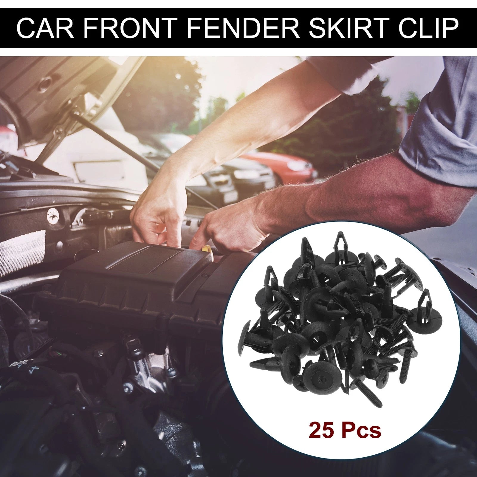 Set of 25 Front Fender Skirt Clips for Ford Edge (2007–2014) & Escort (1981–2003)