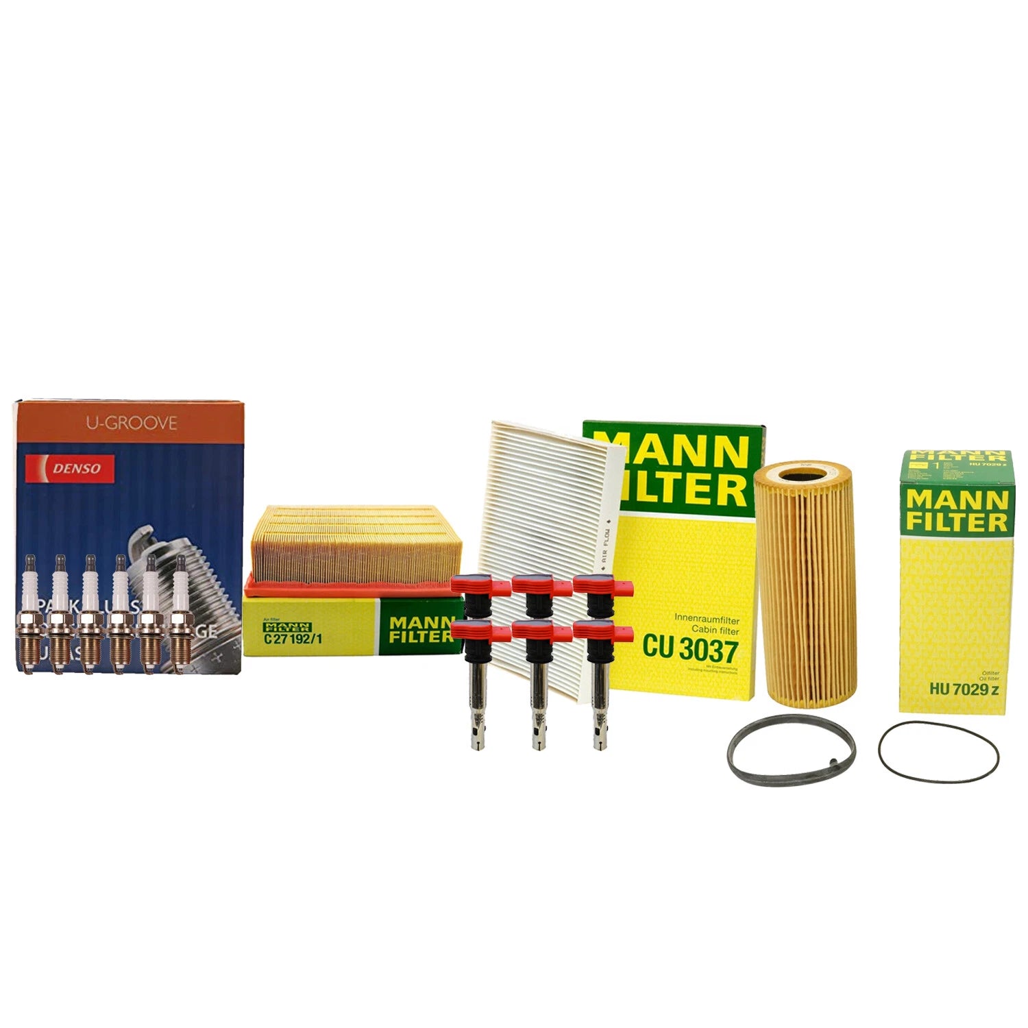 Set of 6 Coils & 6 U-Groove Spark Plugs for Audi 3.2 V6 (2005–2009)