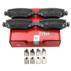 Set of 4 TRW Pro Rear Ceramic Brake Pads for Dodge Nitro Jeep Liberty Wrangler JK (2007–2018)