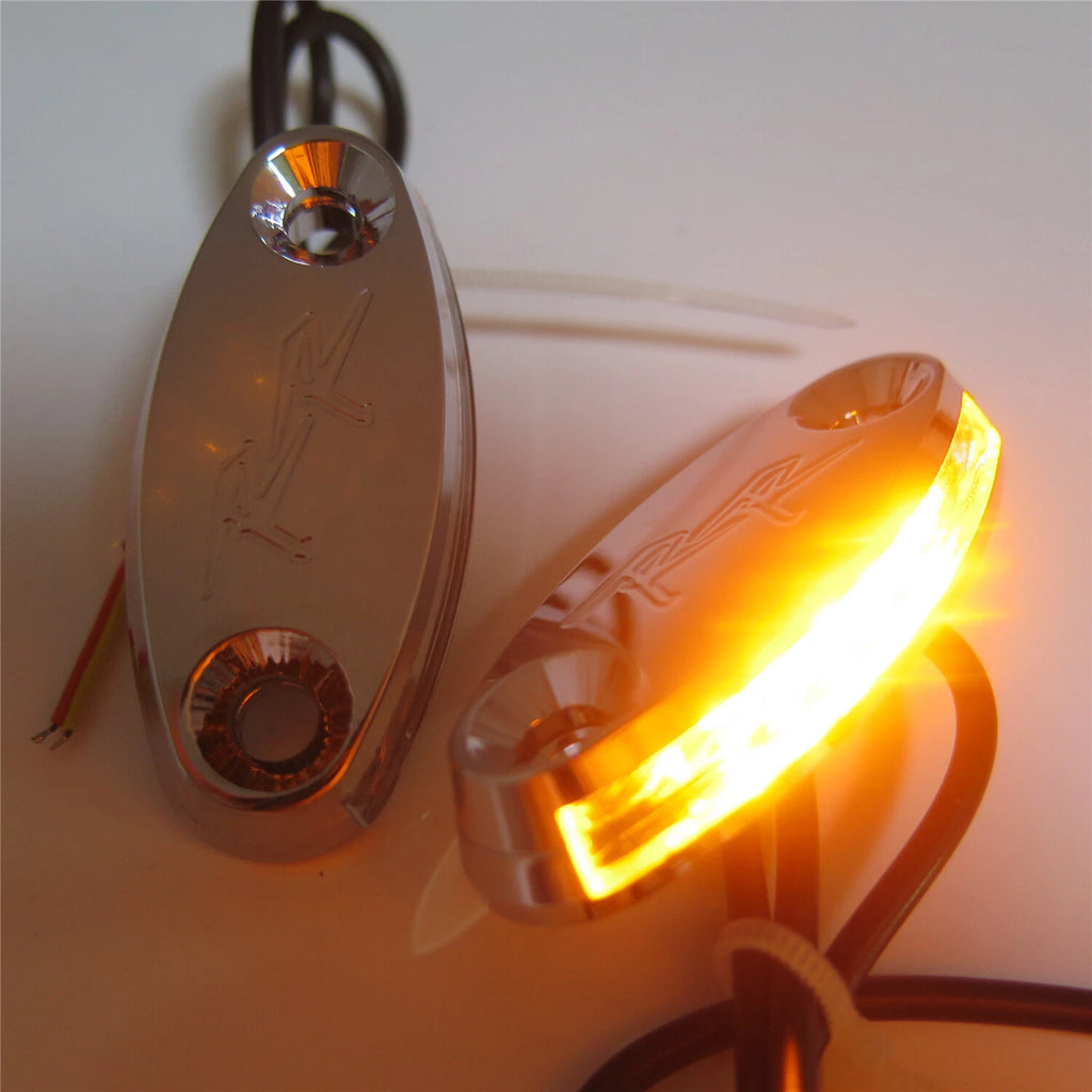 Chrome Mirror Block Off Base Plate LED for Honda CBR1000RR (2004–2007) & CBR (2000–2001)