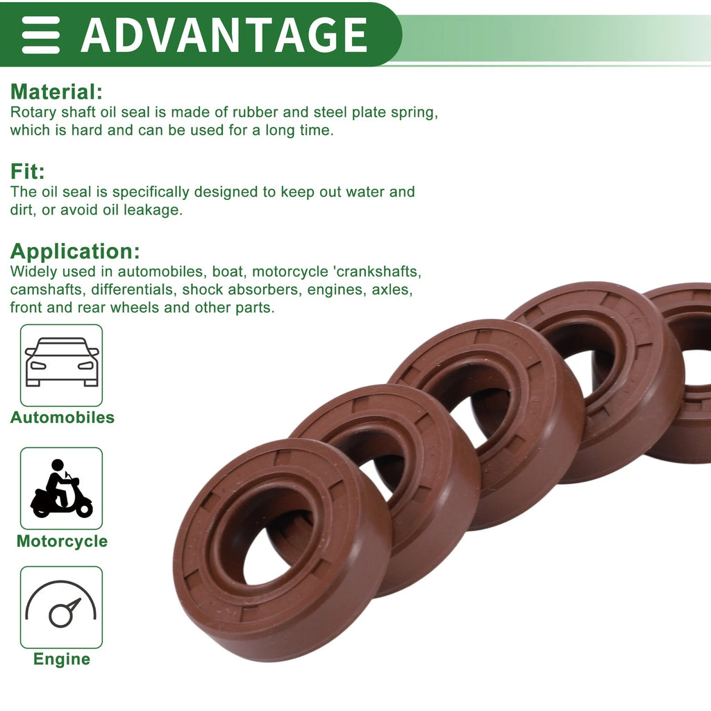 Set of 5 Oil Seal Rotary Shaft Seal 14x28x8mm for Various Models