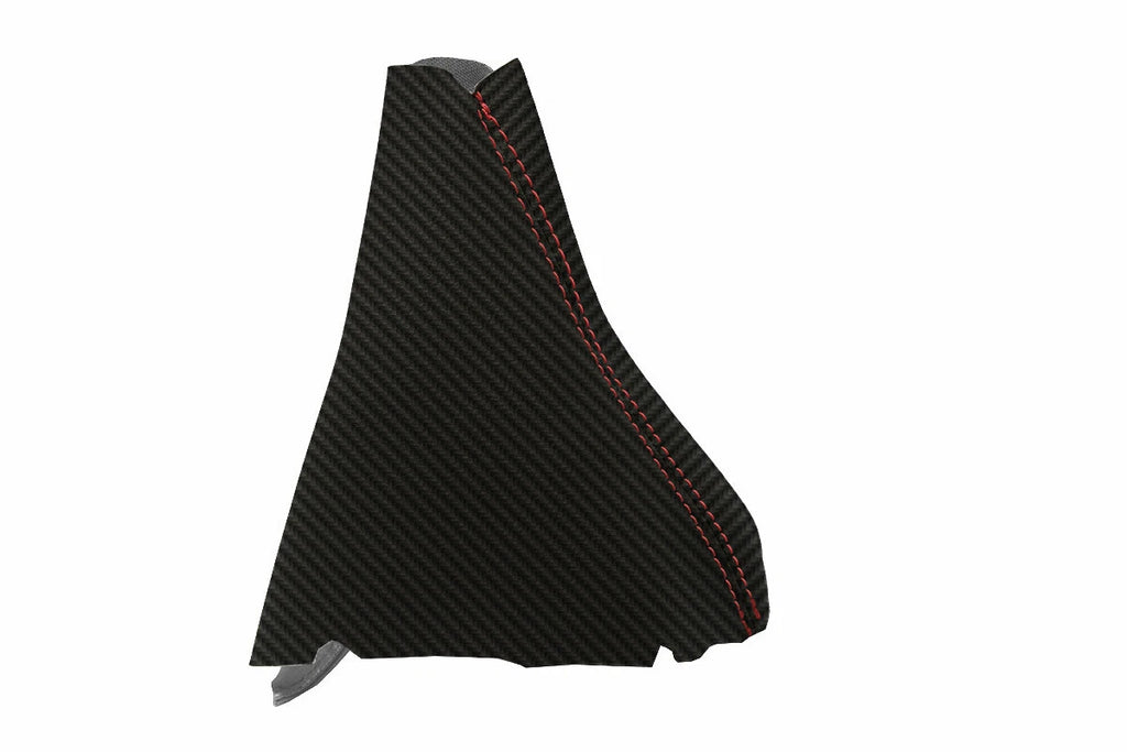 E Brake Boot Cover for BMW E60 (2004–2010) Carbon Fiber Black Red Stitch