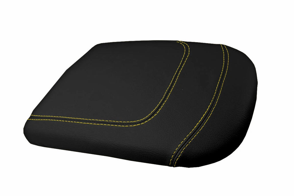Console Lid Pull Over Cover Leather for Ford F150 Lariat (1997–2003) Yellow Stitch