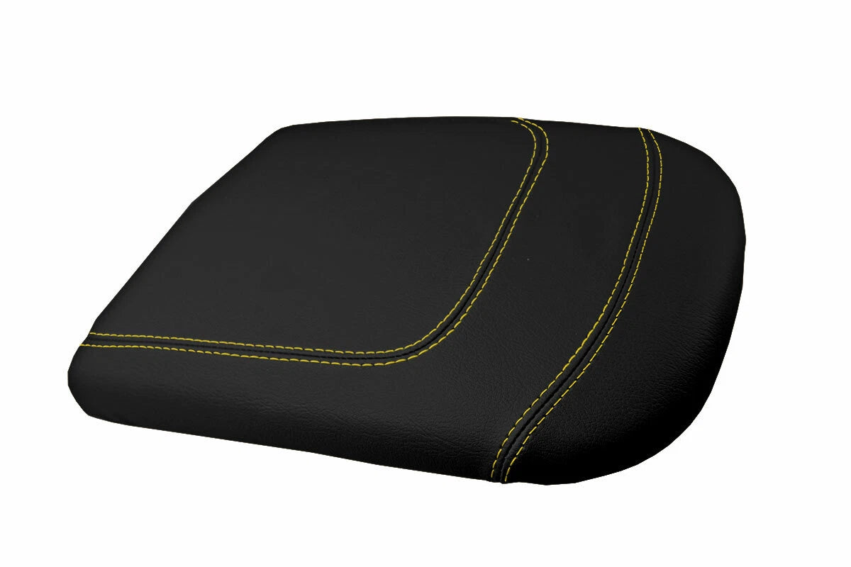 Console Lid Pull Over Cover Leather for Ford F150 Lariat (1997–2003) Yellow Stitch