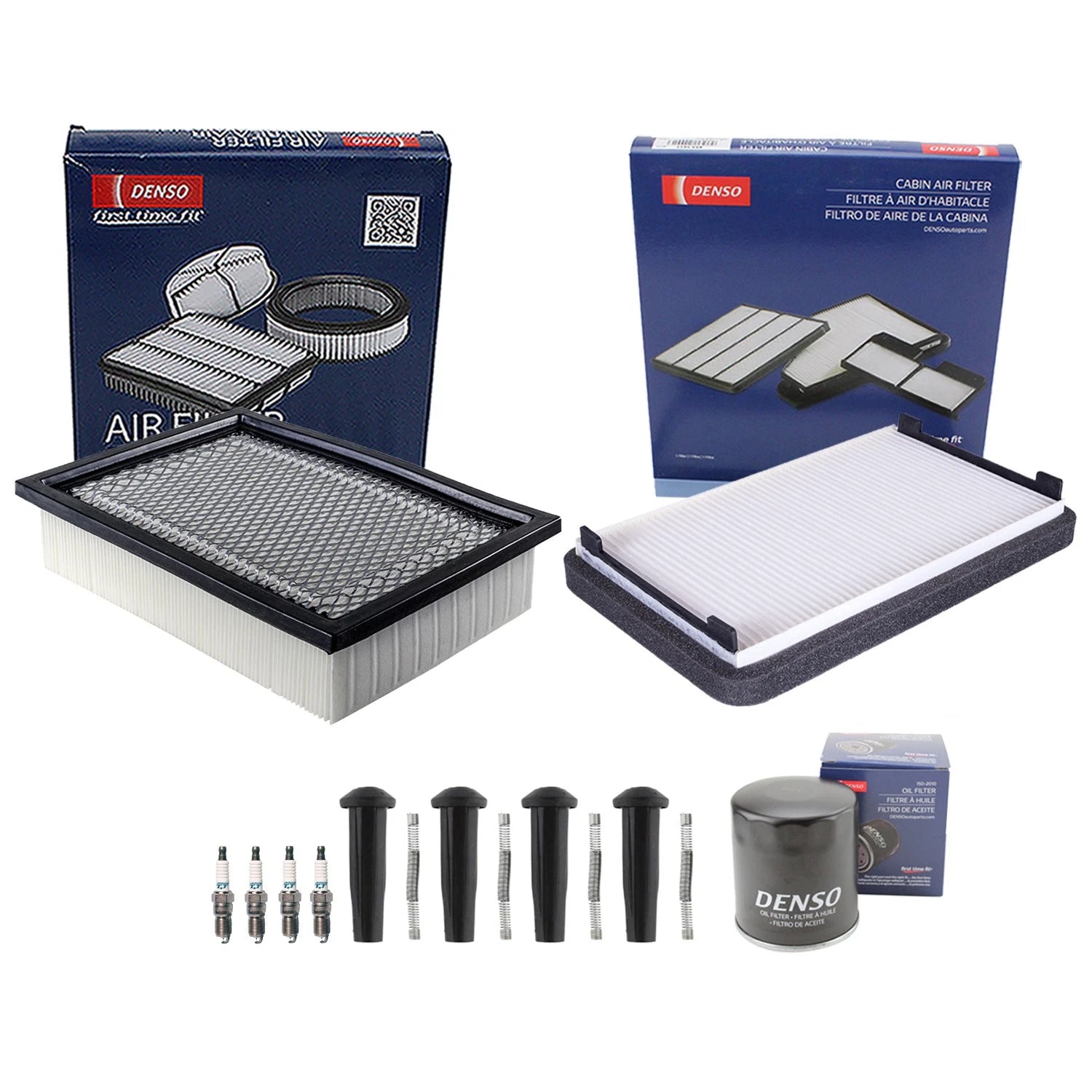 Tune Up Kit 4 Spark Plugs & Boots for Ford Escape Mariner Tribute (2001–2012)