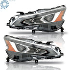 Pair LED Headlights for Nissan Altima (2019–2021) Factory Chrome Housing