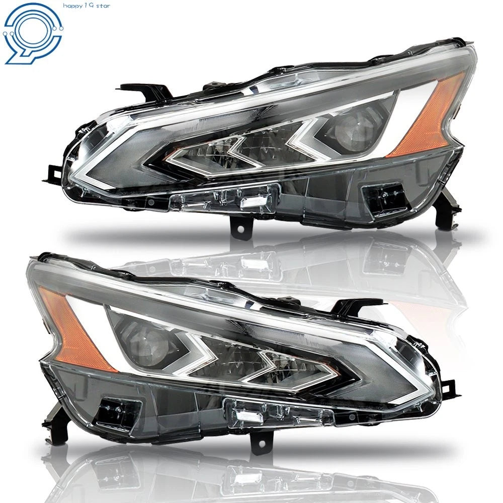 Pair LED Headlights for Nissan Altima (2019–2021) Factory Chrome Housing