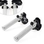 CNC Foot Pegs Footrest Folding for Universal Motorcycle (Silver, Pair)