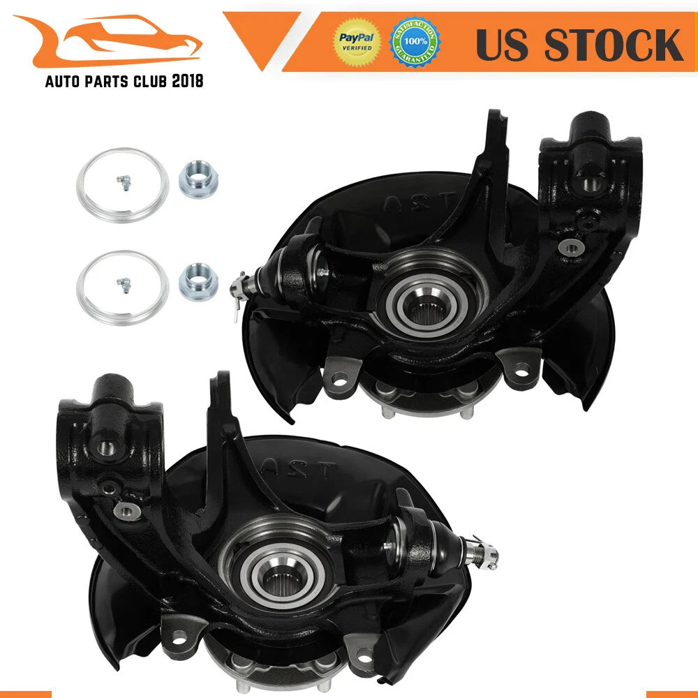 2X Front Steering Knuckle & Wheel Hub Bearings for Honda Accord (2013–2016)