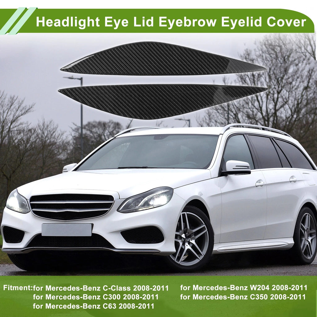 Headlight Eyebrow Eyelid Cover for Mercedes-Benz C-Class (2008–2011)