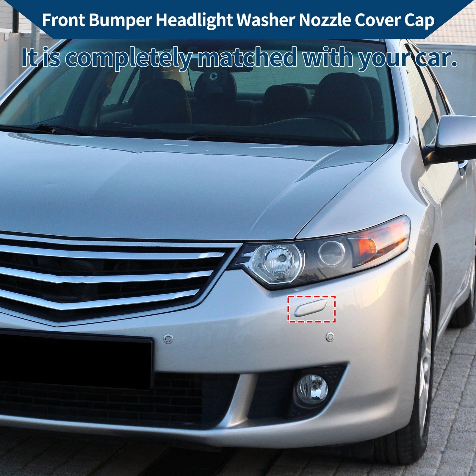 Front Left Washer Nozzle Cover Cap for Honda Accord VIII (2008–2012) Dark Gray