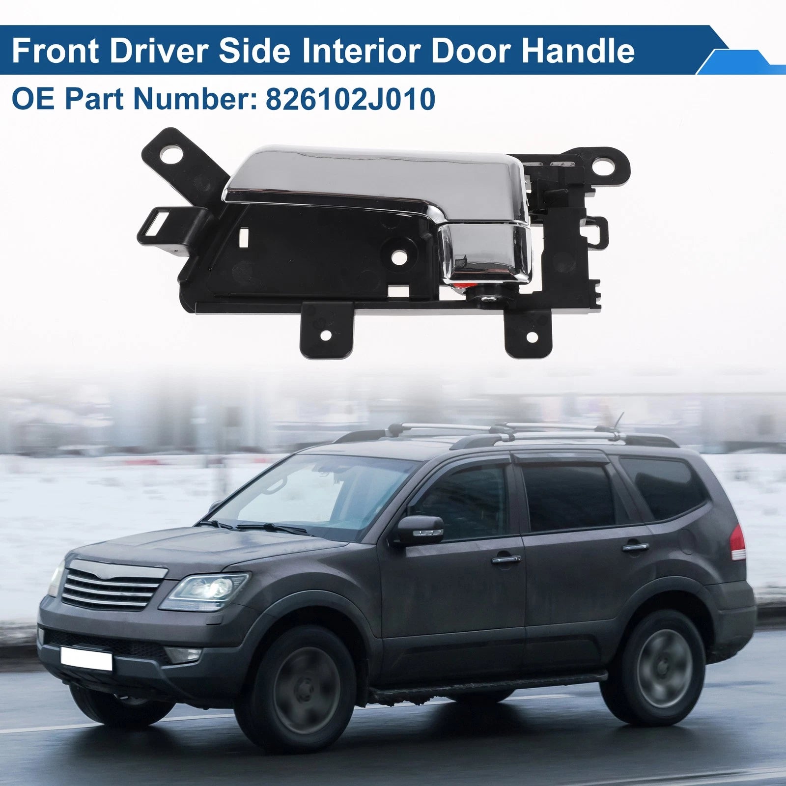 Front Passenger Side Interior Door Handle for Kia Borrego (2007–2015) No. 826102J010