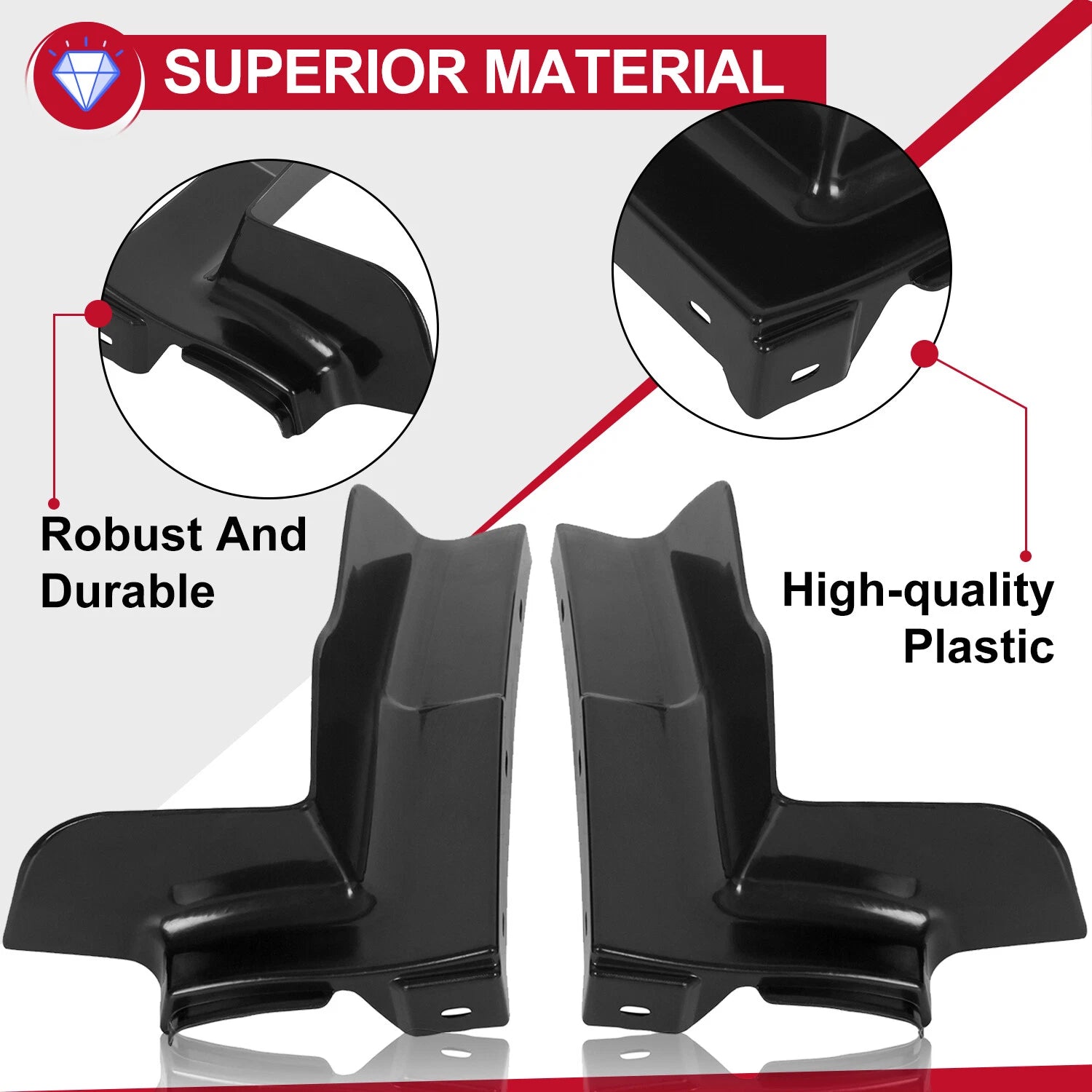 Set of 2 Front Bumper 1/4 Fillers for Chevy Caprice Impala (1980–1985)