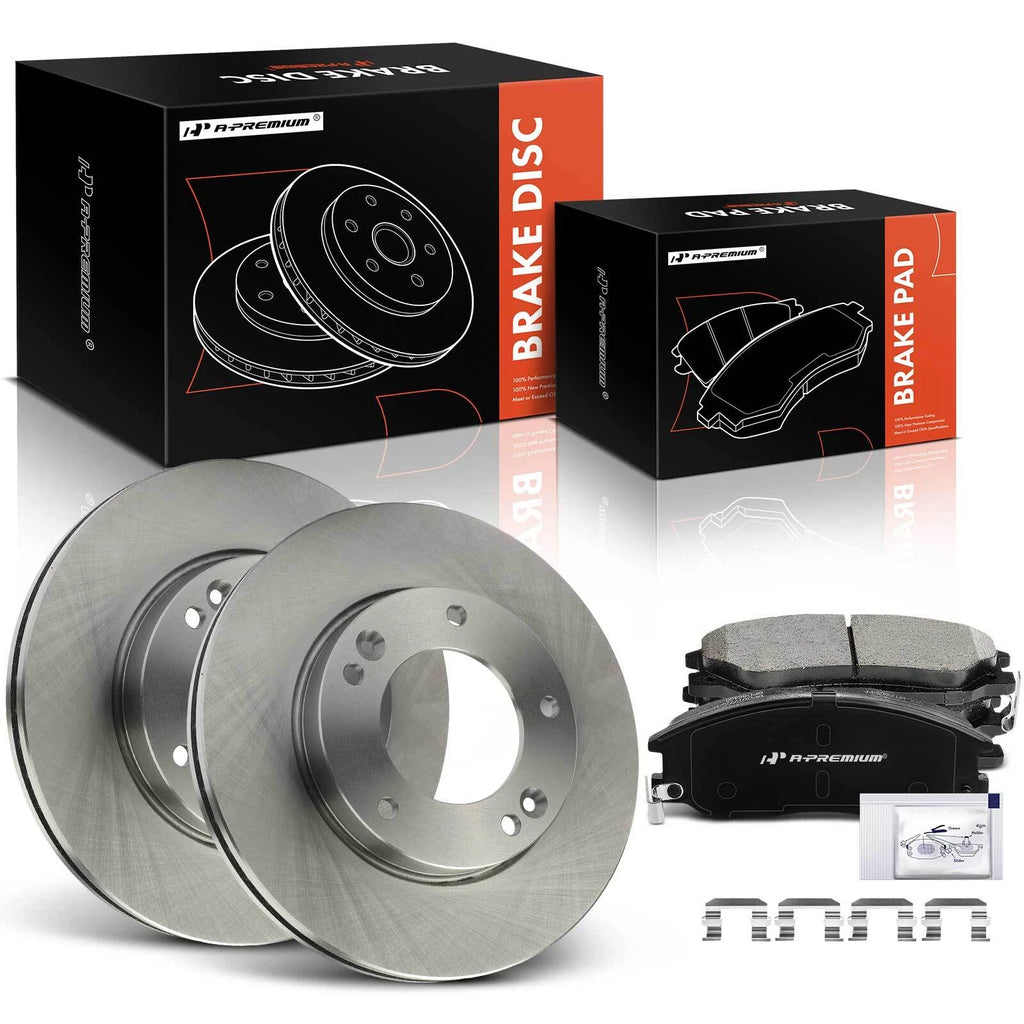 Front Disc Brake Rotors & Ceramic Pads for Kia Sorento (2007–2009)