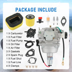 Carburetor Kit with Filters & Spark Plugs for Kohler Courage Engines