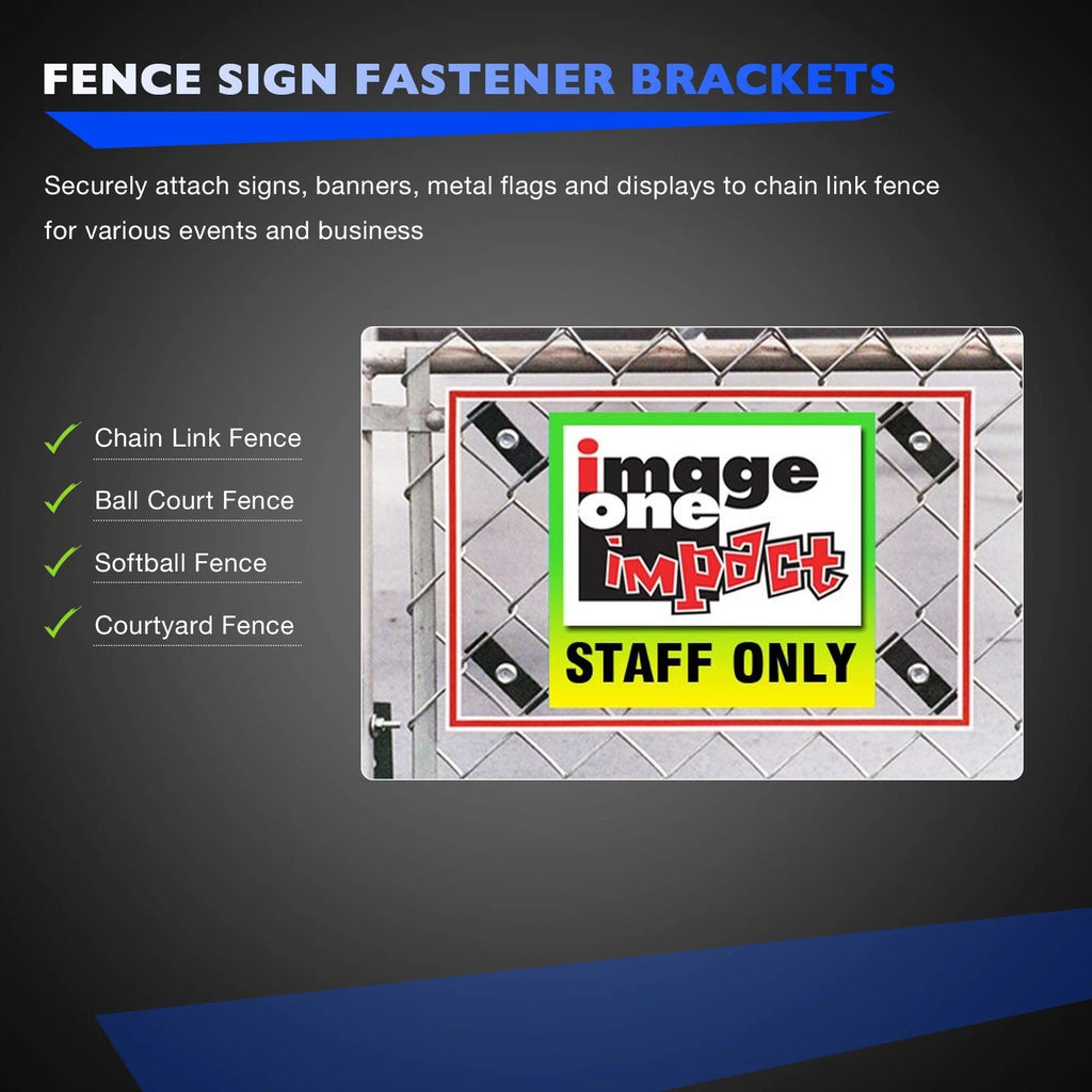 Chain Link Fence Sign Clips Mount Bracket Fasteners for Standard Fence