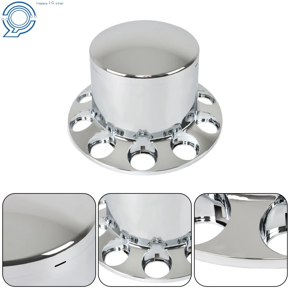 Set of 4 Chrome Rear Wheel Axle Covers for Semi Truck