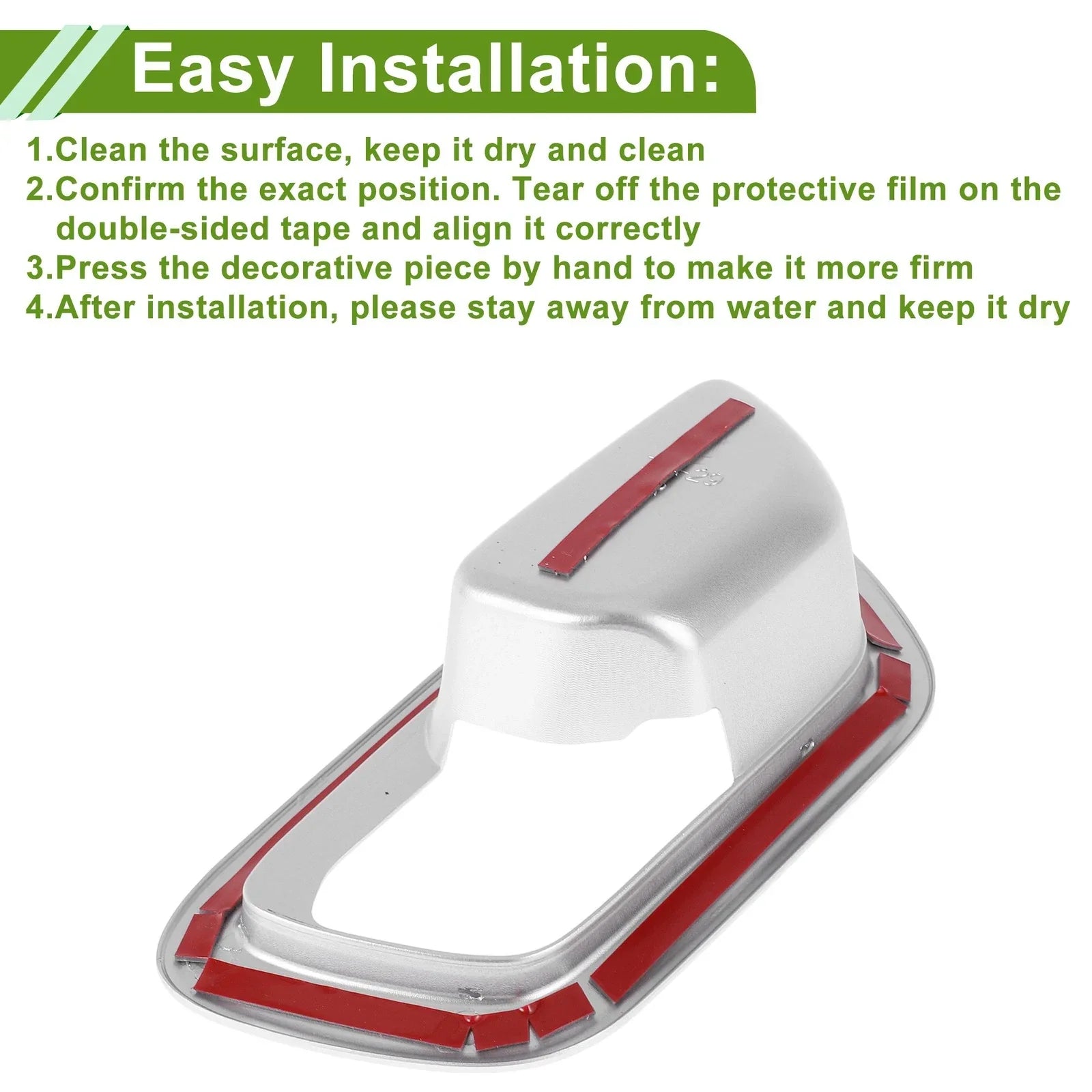 Interior Door Handle Bowl Cover Trim for Honda Pilot (2023-2024) Silver ABS