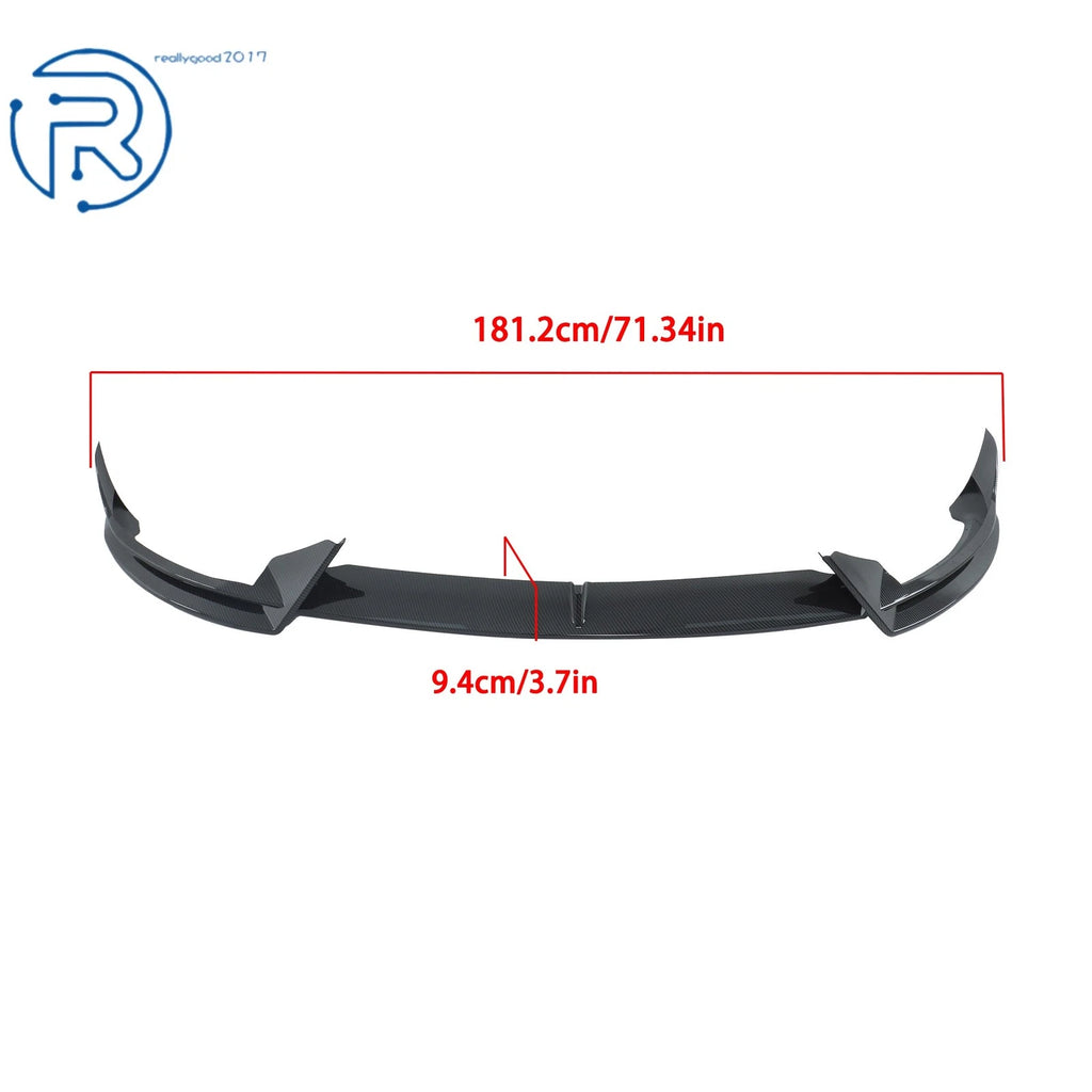 Set of 2 Carbon Front Lip Spoilers for Tesla Model Y (2020–2024)