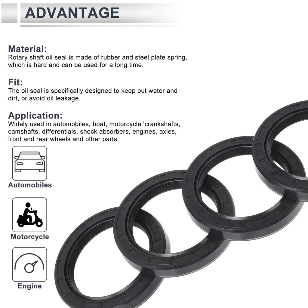 Set of 5 Oil Seal Rotary Shaft Seal NBR Rubber 50x68x10mm