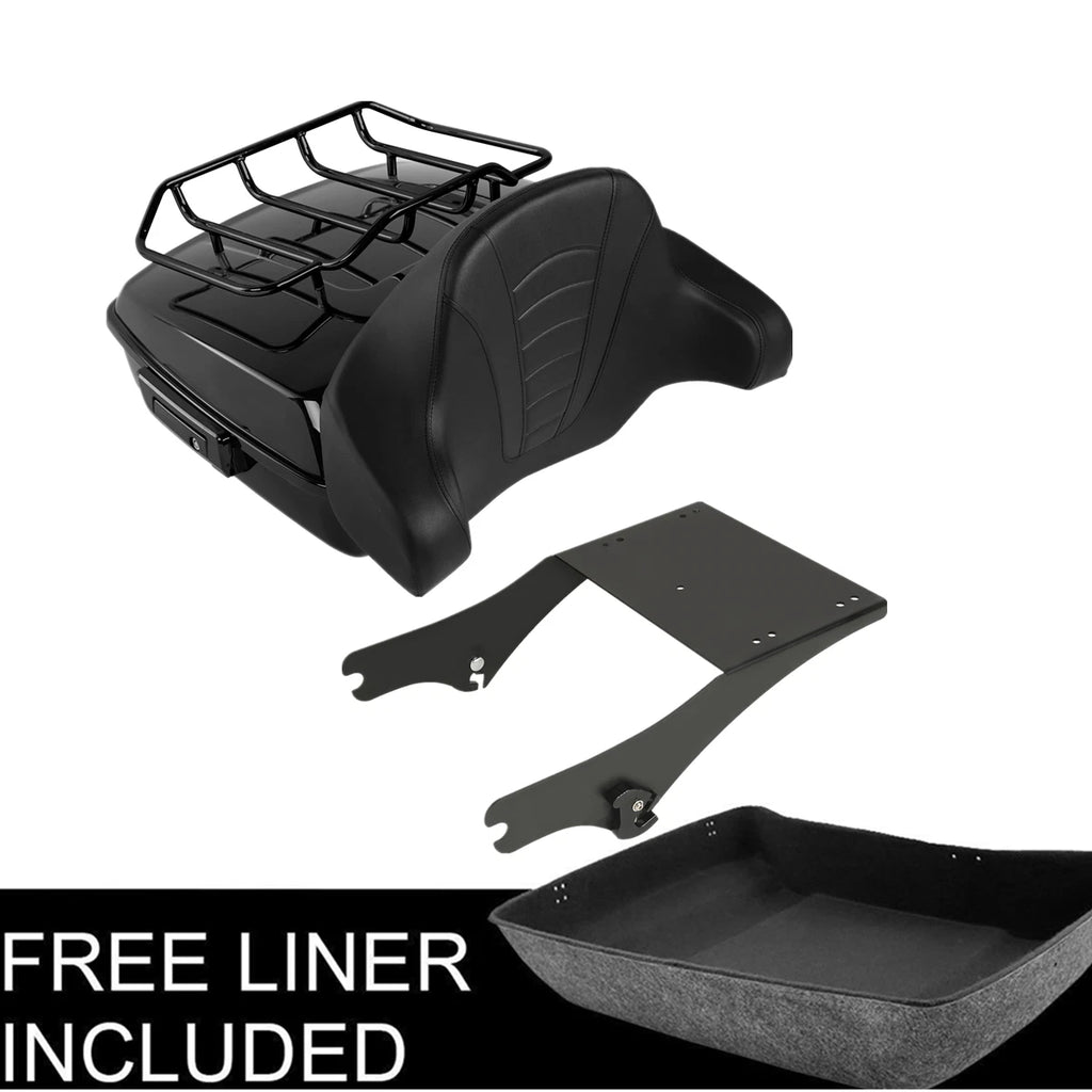 Chopped Trunk Pad Mount Rack for Harley Touring Road Glide (1997–2008)