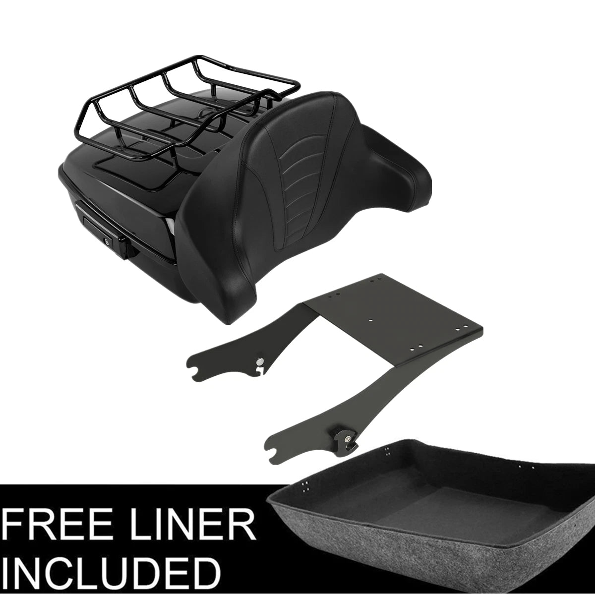 Chopped Trunk Pad Mount Rack for Harley Touring Road Glide (1997–2008)