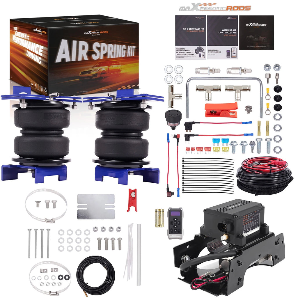 Air Spring Kit + Wireless Air Compressor for Ford Transit 150/250/350 (2015–2024)