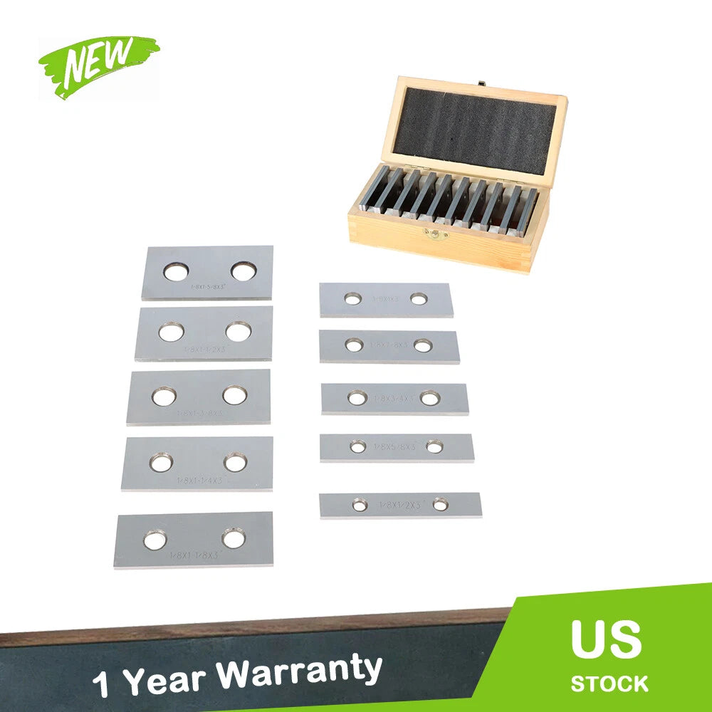 Set of 10 Precision Parallel Steel Blocks for Various Applications