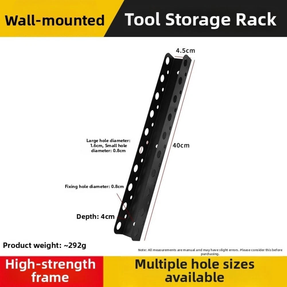 Compact Wall Tool Storage Rack for Screwdrivers and Hand Tools (40x4x4 cm)