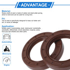 2X Oil Seal Rotary Shaft Seal FKM Rubber 42x62x10mm for Various Models