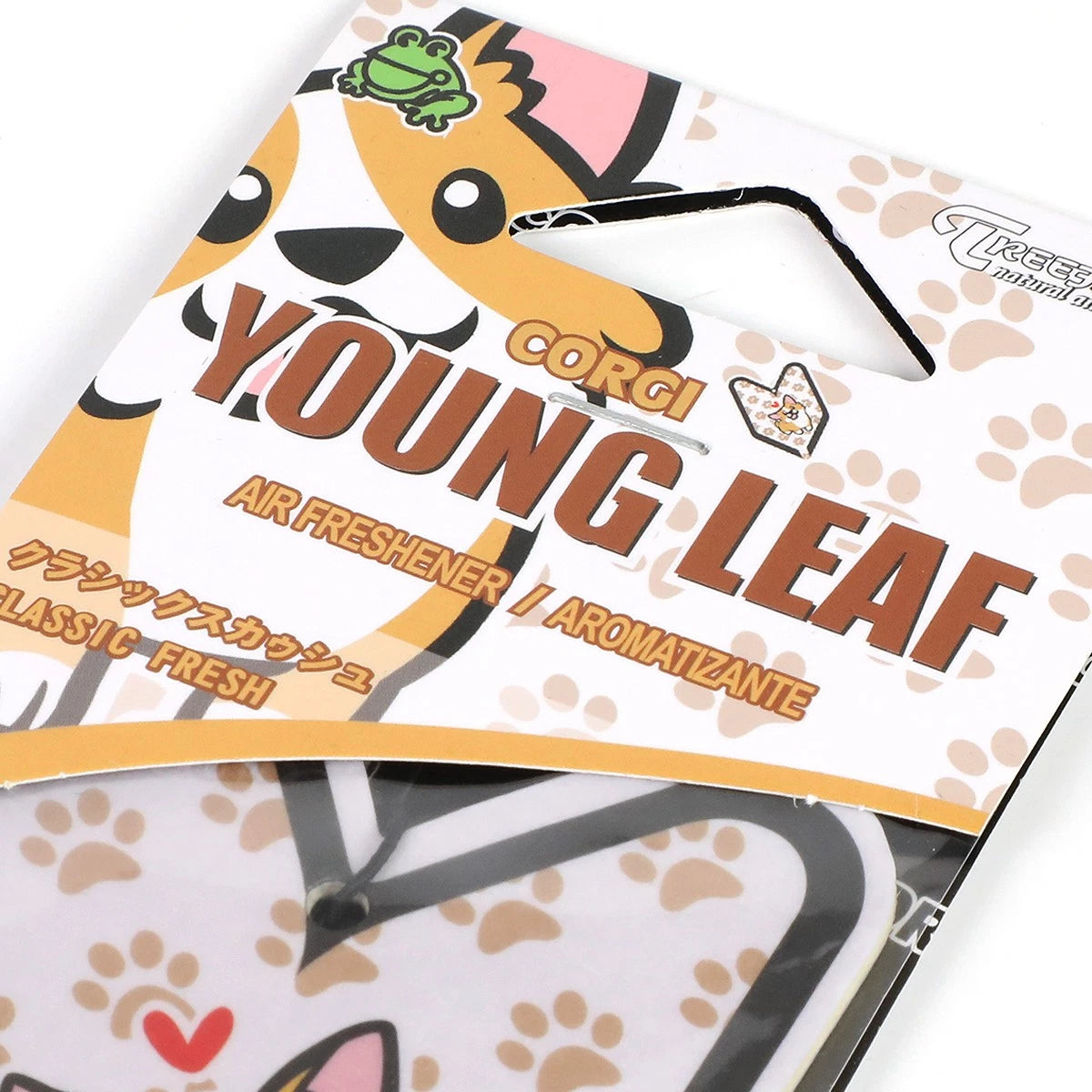 Hanging Air Freshener for Car Office - Treefrog Wakaba Young Leaf Classic