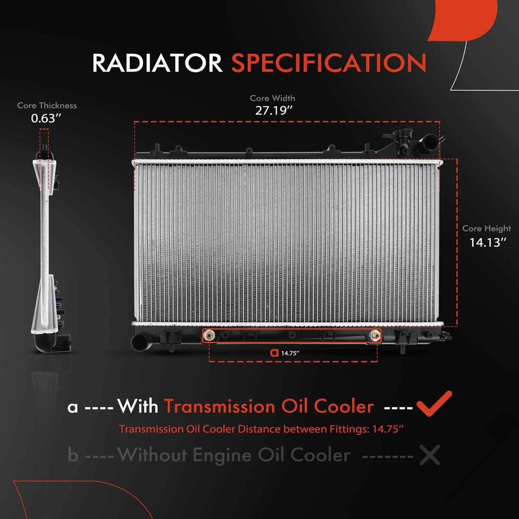 Radiator with Oil Cooler for Subaru Forester (2006–2008) Turbocharged