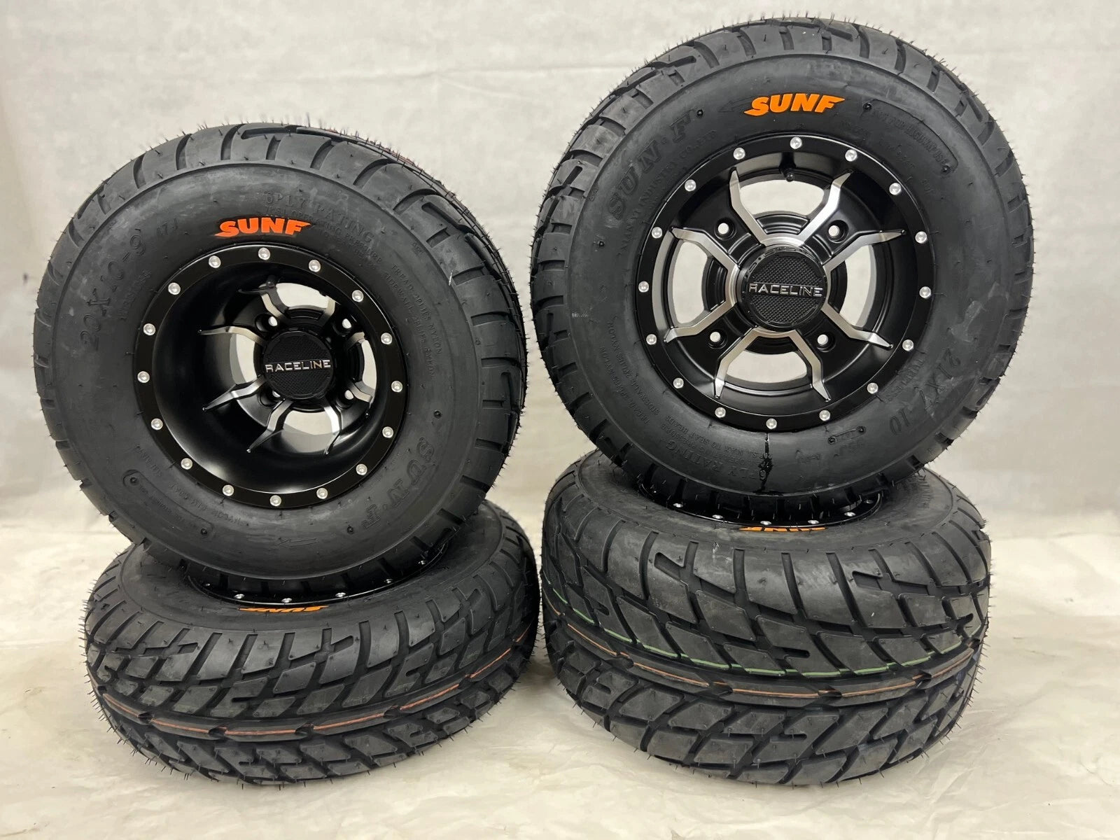 Set of 4 Raceline A77 Mamba Wheels for YFZ450 Raptor 700 Banshee