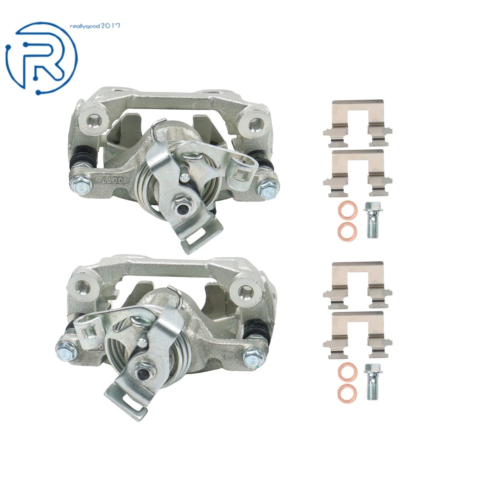 Set of 2 Brake Calipers with Bracket for Buick Chevy Uplander Pontiac Saturn