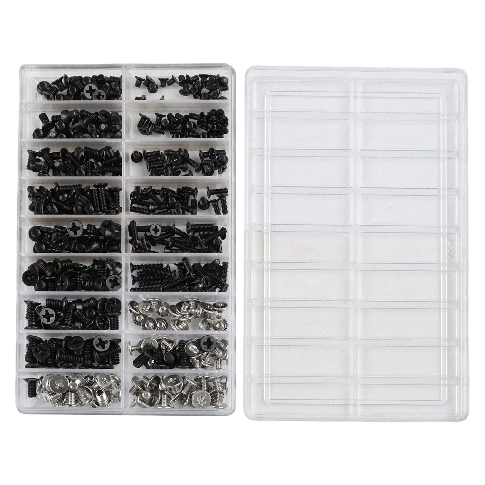 360PCS Laptop Screws M2 M2.5 M3 Black Zinc Countersunk for DIY Use