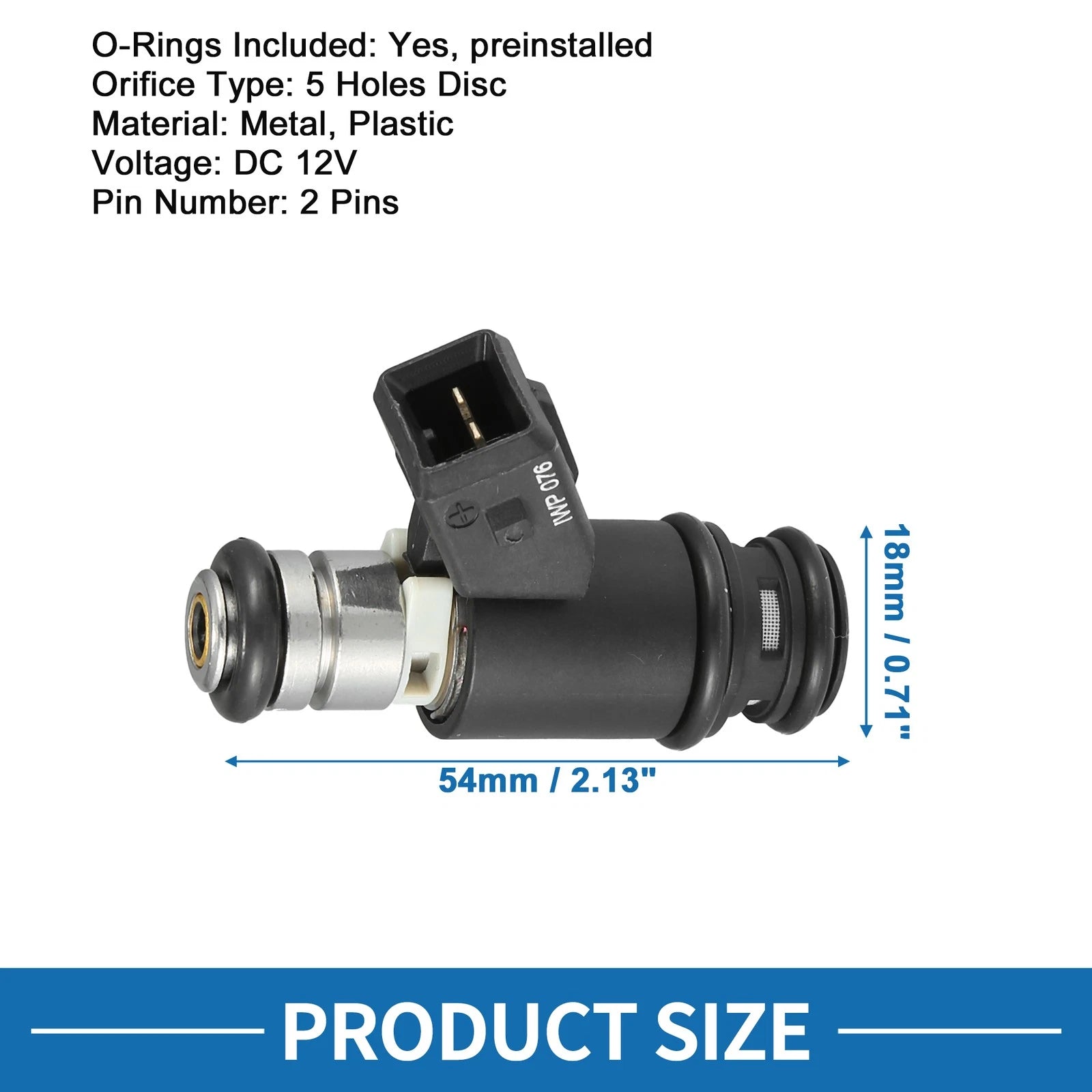 Set of 5 Fuel Injectors No. 021906031B/021906031D for VW Golf (1992–1997)