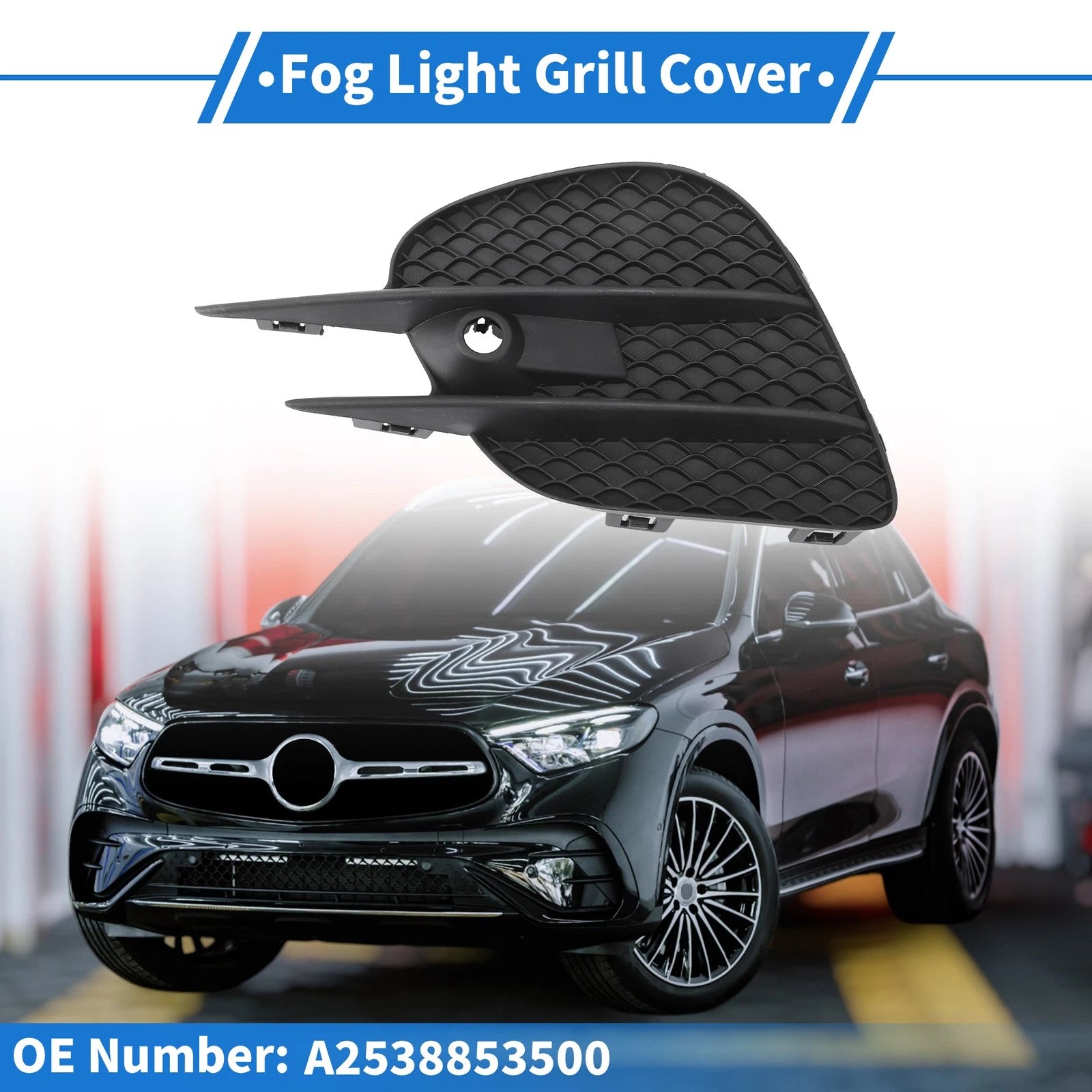 1 Pc Fog Light Grill for Mercedes-Benz GLC300 (2016–2023) No.A2538853500