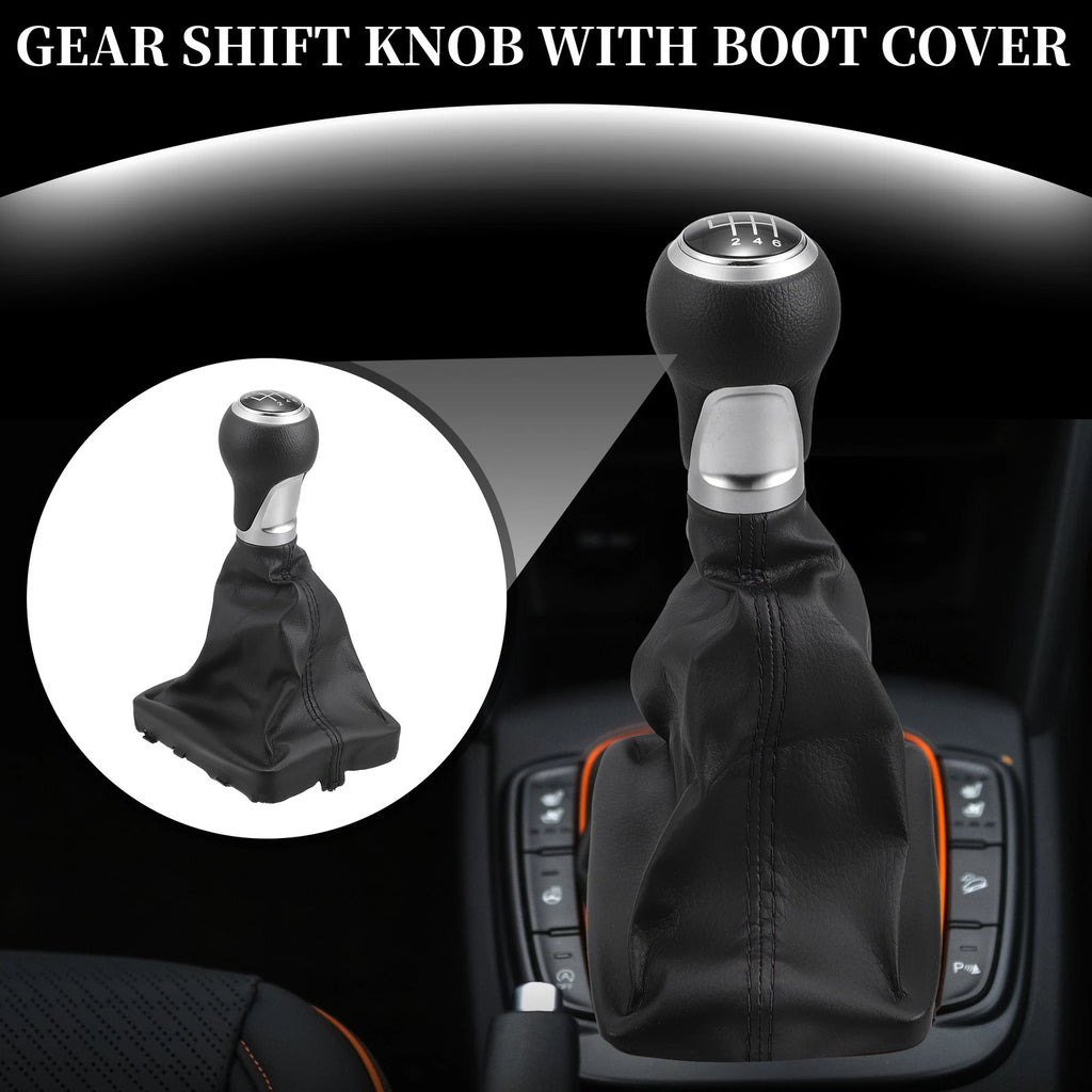 6 Speed Manual Gear Shifter Knob with Cover for Audi A6 C6 4F (2004–2008)