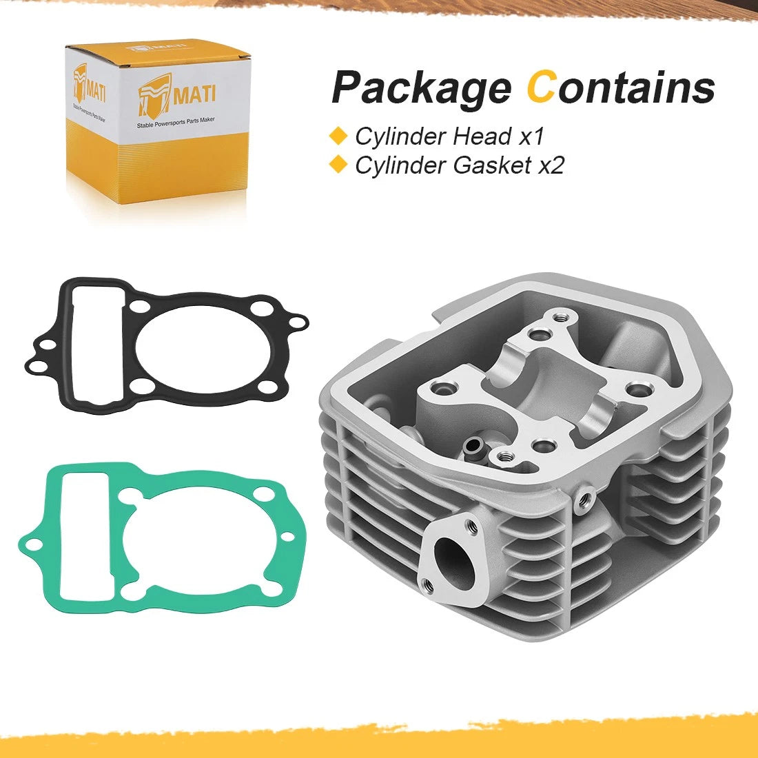 Cylinder Head w/ Gaskets for Honda CRF100F (2004–2013) 12200-KN4-A61 12200-KN4-A60