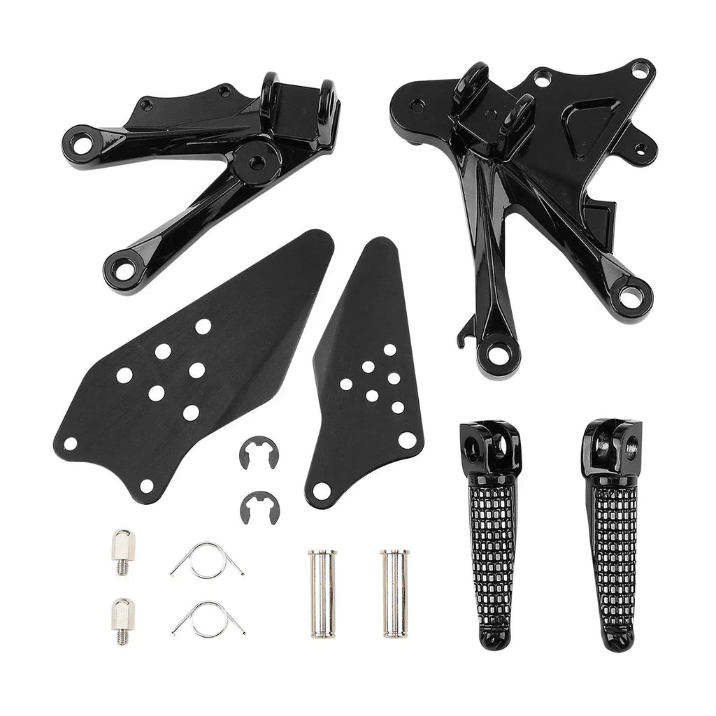 Black Front Footrest Footpeg Bracket for KAWASAKI ZX10R 2006-2010