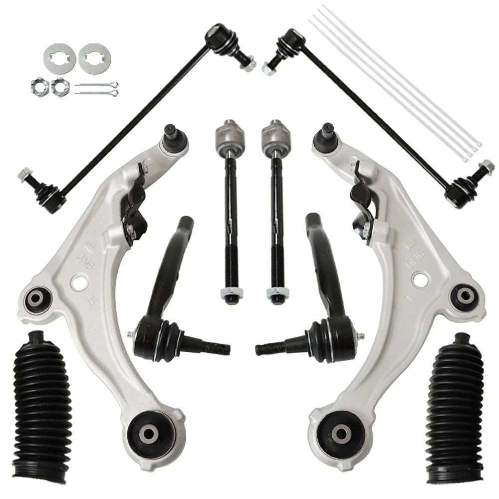 Set of 10 Control Arm Ball Joints Tie Rod Ends for Nissan Murano (2009–2014)