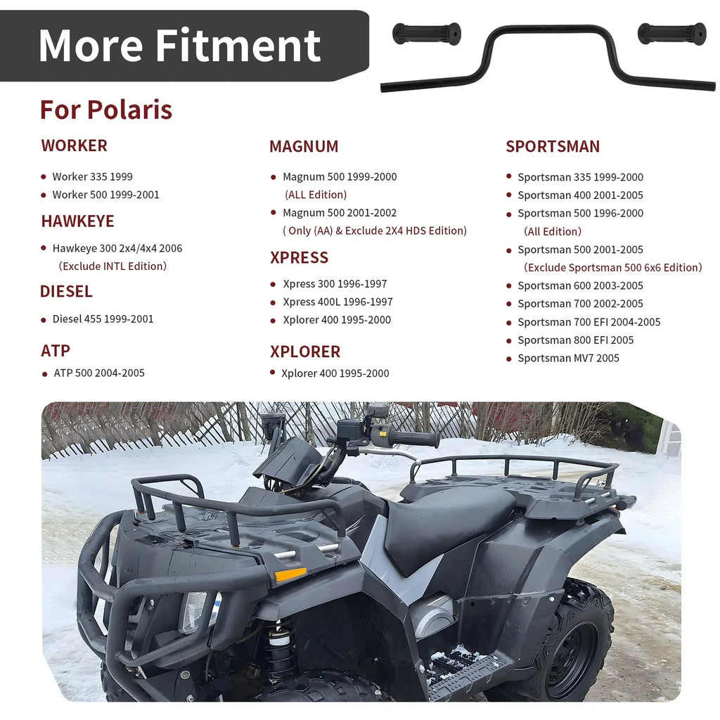 Handle Bar with Grips for Polaris Sportsman (1996–2005)