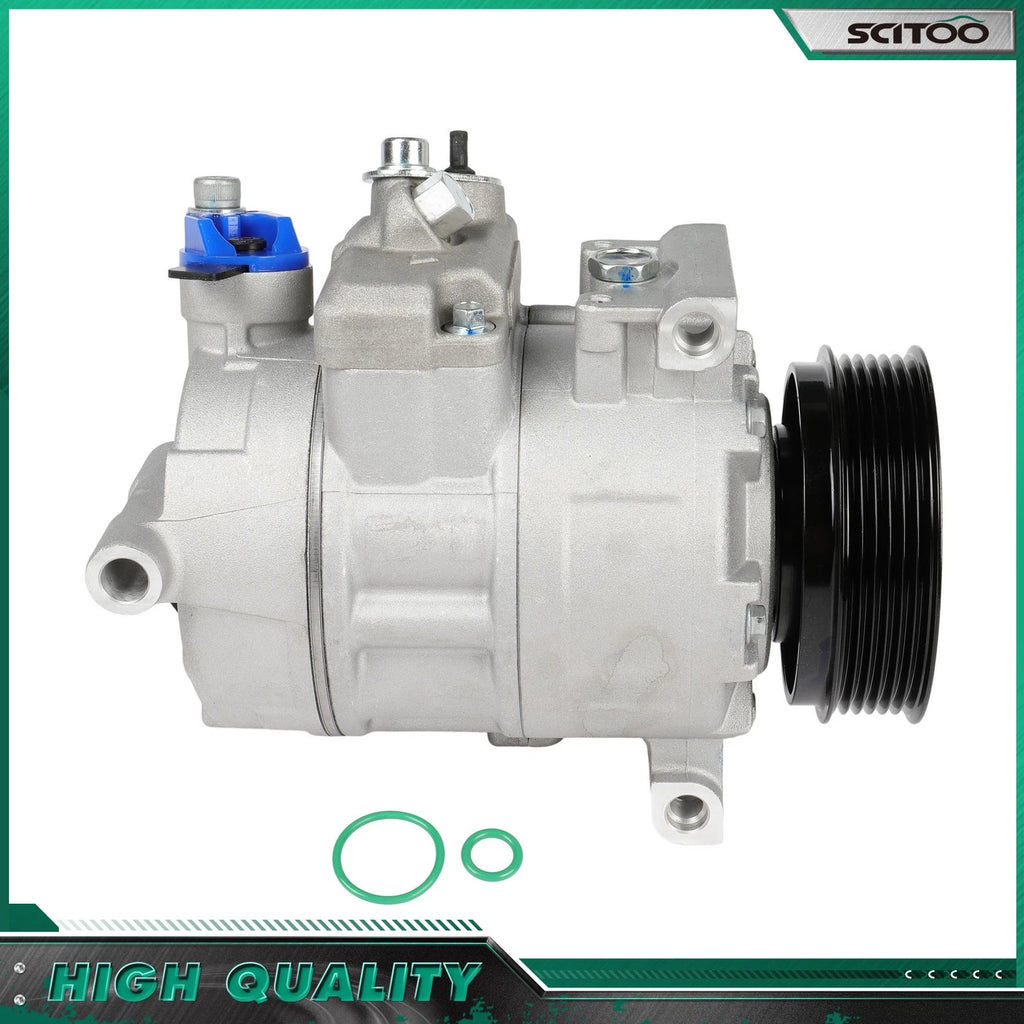 A/C Compressor with Clutch for Audi A4 A5 A6 Quattro (2005–2014), Q3 Q5 Q7 (2014–2017)