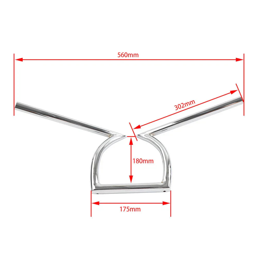 7/8" Drag Z Bar Handlebar for Harley Bobber, Chopper, Honda