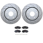 Front Brake Kit 302mm Drill Rotors & TRW Pads for Chrysler Dodge VW