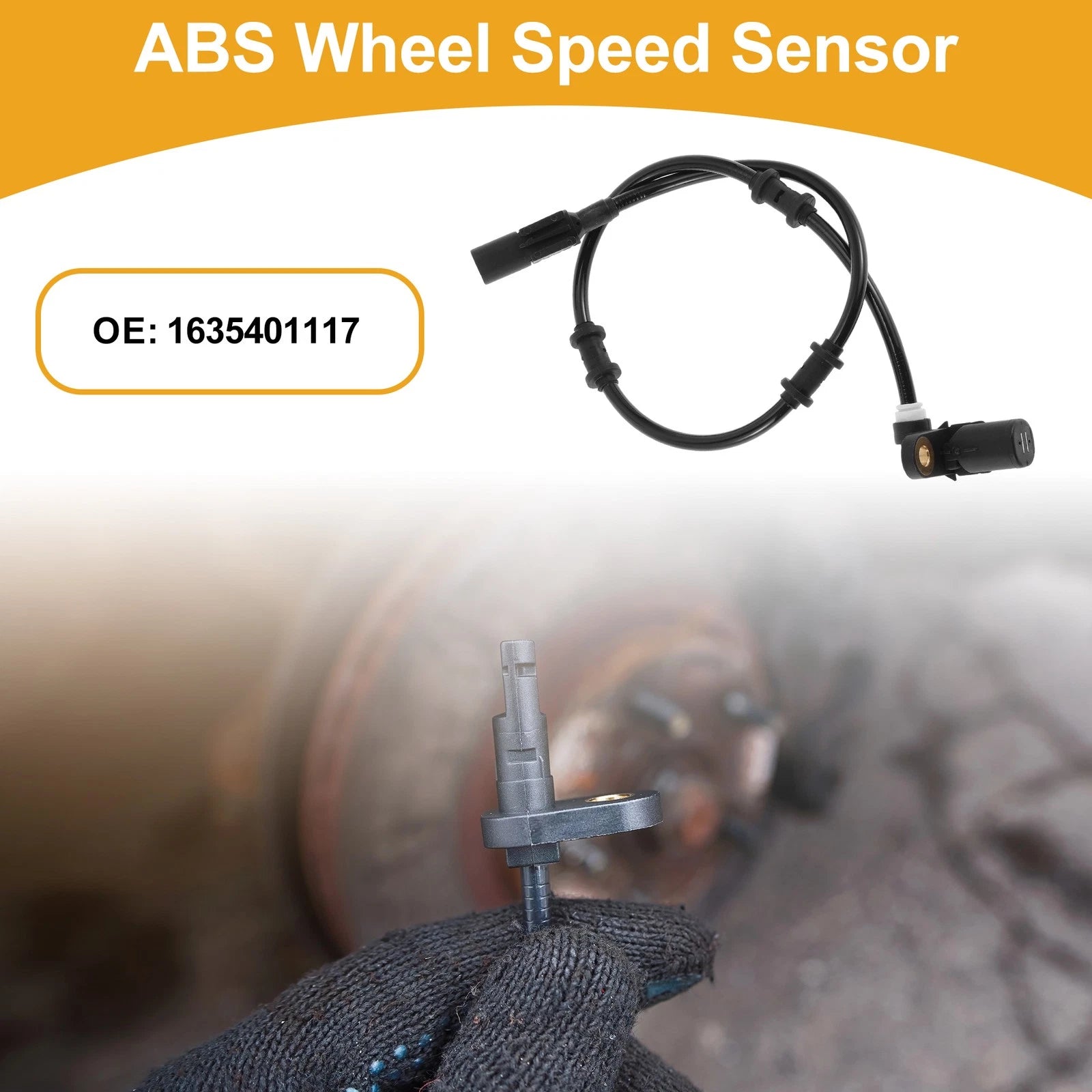 ABS Wheel Speed Sensor for Mercedes-Benz ML320 (1998–2005) No. 1635401117